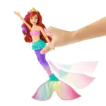 Papusa Printesa Ariel Sirena Disney cu inot si schimbare de culoare