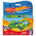 Masinuta construibila Hot Wheels HW40 cu microfigurina, 90 piese