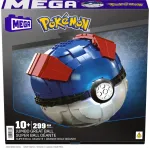 Set de constructie Pokemon Mega Construx Great Ball Jumbo cu lumini