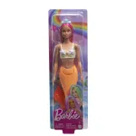 Papusa Barbie Dreamtopia Sirena cu par roz si coada portocalie