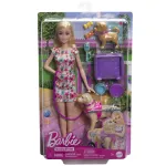 Papusa Barbie You Can Be cu catei si accesorii pentru ingrijire