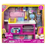 Set de joaca Barbie Cafenea cu papusa si 18 accesorii creative