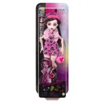 Papusa Monster High Draculaura cu accesorii, rochie roz si geanta