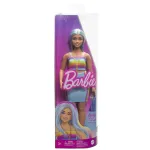 Papusa Barbie Fashionistas cu par albastru platinat si tinuta sport