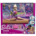 Păpușa Barbie Gimnastă blondă cu set de joacă și accesorii