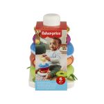 Piramidă senzorială Fisher-Price cu 5 inele texturate, 6 luni+