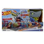 Spalatorie auto Hot Wheels City Color Reveal cu rechin, 91 cm