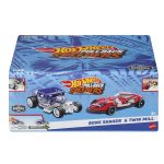 Set 2 mașinuțe metalice Hot Wheels Pull Back Bone Shaker și Twin Mill 1:43