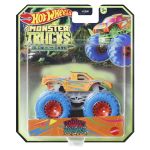 Masinuta Hot Wheels Monster Trucks Podium Crasher Glow in the Dark, 1:64