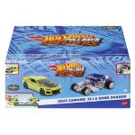 Set 2 masinute metalice Hot Wheels Pull-Back Camaro ZL1 si Bone Shaker 1:43