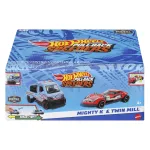 Set 2 mașinuțe metalice Hot Wheels Pull Back Mighty K și Twin Mill 1:43