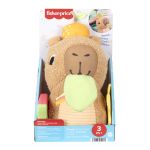 Jucărie senzorială Capibara Fisher-Price din pluș pentru bebeluși 3 luni+