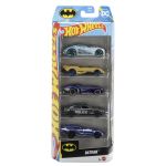 Set 5 mașinuțe Hot Wheels Batman, colecție tematică DC by Mattel