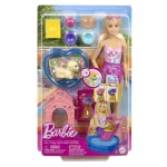 Set Barbie Petrecerea Cățelușului la Piscină cu efect Color Change