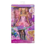 Papusa Barbie Zana Magica Color Change cu par blond si accesorii