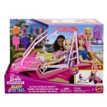 Masinuta buggy Barbie Mysteries de plaja cu accesorii, 4 locuri