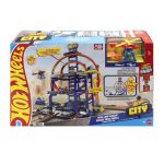 Hot Wheels City Mega Garaj cu 3 niveluri, lift si masinuta