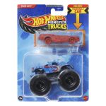 Hot Wheels Monster Trucks Race Ace cu mașinuță metalică inclusă