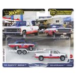 Hot Wheels Transportor Chevy Silverado 3500 cu Chevy Nova 1:64
