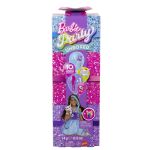 Păpușă Barbie Party Unboxed mov cu 10 accesorii surpriză