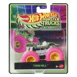 Masinuta Hot Wheels Monster Truck Twin Mill Glow in the Dark, scara 1:64
