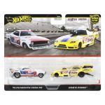 Set 2 mașinuțe metalice Hot Wheels Premium Plymouth Cuda FC și Rob'n Pinks 1:64
