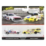 Set 2 mașinuțe metalice Hot Wheels Premium Plymouth Cuda FC și Rob'n Pinks 1:64