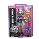 Papusa Monster High Frankie Stein cu accesorii si animal de companie