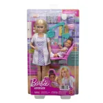 Set de joacă Barbie Dentist cu păpușă blondă și accesorii tematice
