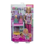 Papusa Barbie Doctor Pediatru cu accesorii si 2 bebelusi, 3 ani+