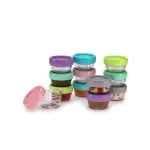 Set 12 recipiente din sticla pentru hrana bebe Melii, 59 ml, etanse
