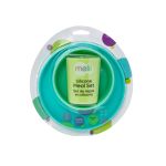 Set masa bebe din silicon 3 piese Melii, Blue Lime Mint