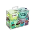 Set 4 recipiente pentru alimente bebe Melii Snap&Go, 118 ml
