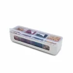 Cutie pentru gustări copii cu 4 compartimente Melii, ivory