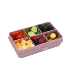 Cutie pentru gustări copii cu 6 compartimente Melii Luxe, roz