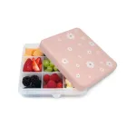 Cutie snack Melii cu 9 compartimente și separatoare, Daisy Print roz