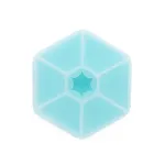 Cutie pentru gustări copii Melii hexagonală, 6 compartimente, albastră