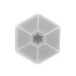 Cutie pentru gustări Melii Hexagon Snackle, 6 compartimente, gri