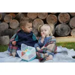 Cutie pentru gustări copii Melii Hexagon Snackle, 6 compartimente, roz