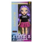 Papusa Rainbow High Emi Vanda cu par mov si tinuta fashion