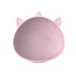 Set 2 boluri din silicon cu ventuză Melii, model unicorn, roz