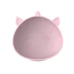 Set 2 boluri din silicon cu ventuză Melii, model unicorn, roz