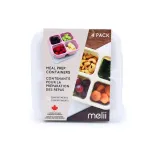 Set 4 caserole pentru gustări Melii, 4 compartimente, multicolor