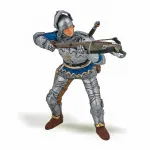 Figurină Papo arcaș medieval cu armură gri, pictată manual