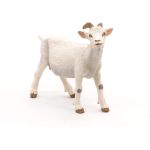 Figurina Capra Alba Papo, animal de ferma realist, pictat manual