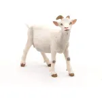 Figurina Capra Alba Papo, animal de ferma realist, pictat manual