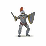 Figurina cavaler in armura rosie Papo, jucarie medievala pentru copii