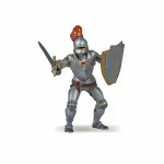 Figurina cavaler in armura rosie Papo, jucarie medievala pentru copii