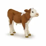 Figurina vitel Simmental Papo, multicolor, pictata manual, 8 cm