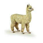 Figurina alpaca Papo pictata manual, animal realist pentru copii